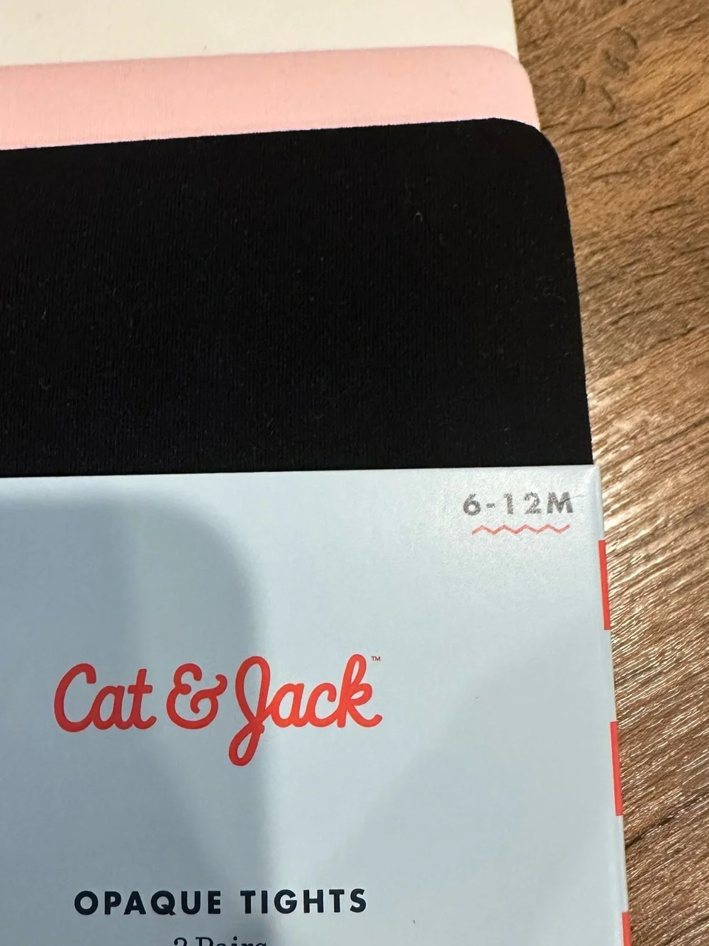 Cat & Jack Opaque Tights Trio in Black, Light Pink & White